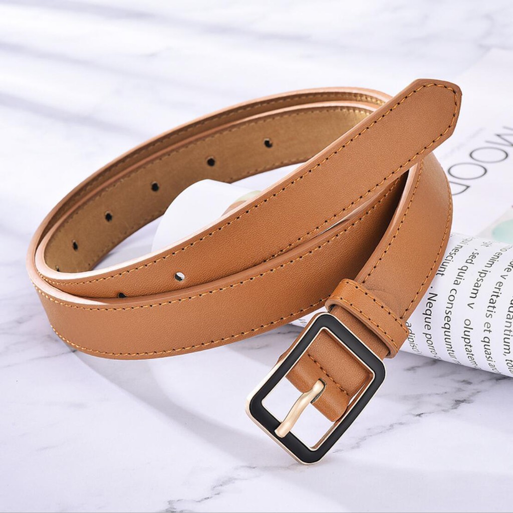 Fashion Women's Belt Square Buckle PU Leather Belt Good For Dresses And Jeans Belt