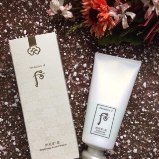 Sữa rửa mặt đông y dưỡng trắng da Whoo Brightening Cleansing Foam 180ml tách lẻ nội địa