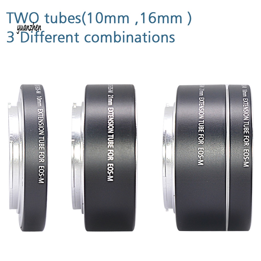 yzsxj_Auto Focus 10+21mm Macro Extension Tube Ring for Canon-EOS EF-M M M2 M3 M5 M6 M10 M50 M100 M200