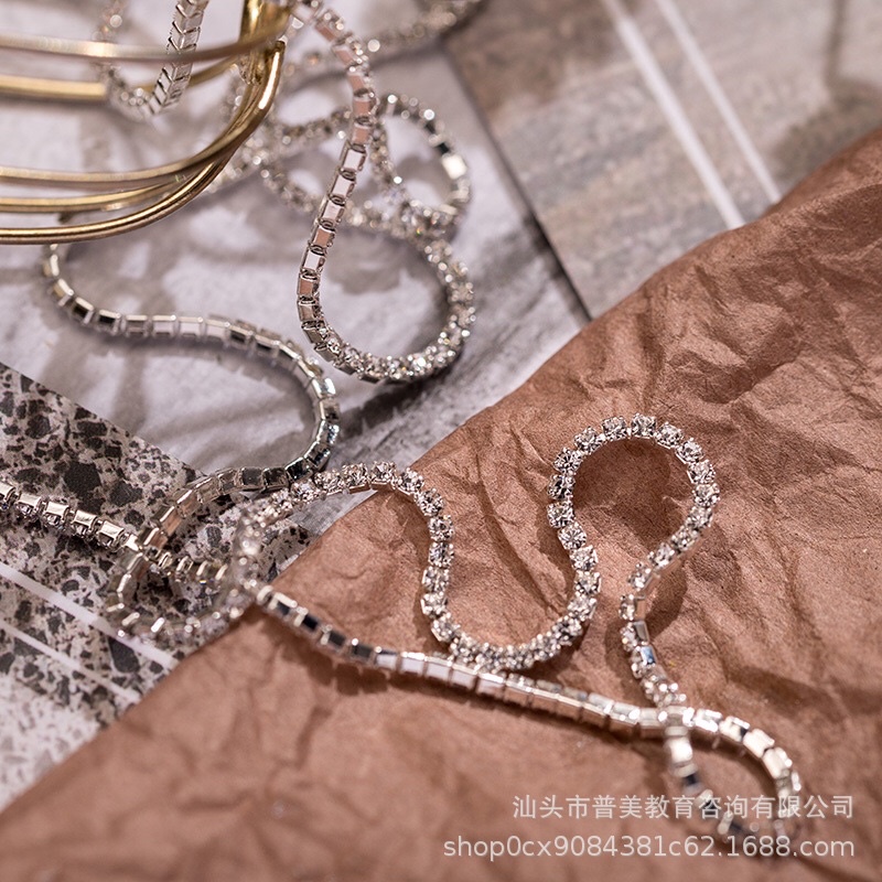 Dây xích đá nail, dây đá nail kim cương trang trí móng tay 25cm siêu sáng loại mảnh