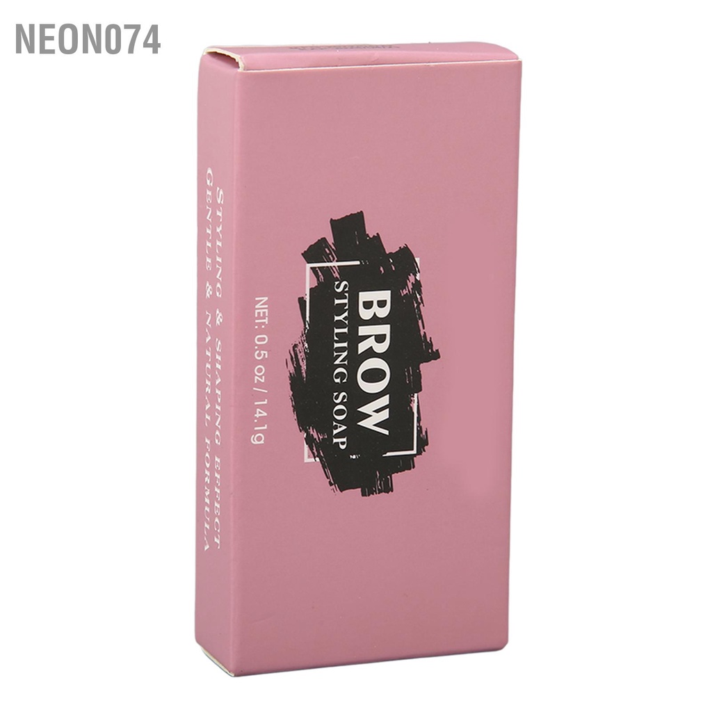 Neon074 Xà phòng tạo kiểu chân mày 3D Stereo Natural Long Lasting Moisturizing Eyebrow Soap Kit để trang điểm
