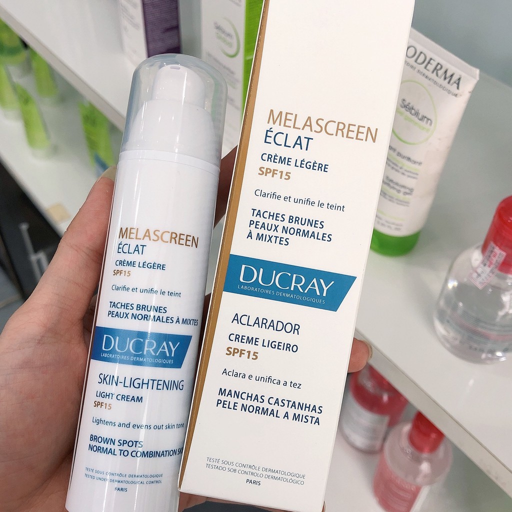 Kem chống nắng Ducray Melascreen Eclat Light Cream SPF15 dưỡng da, dưỡng trắng - Ducray Melascreen 40ml