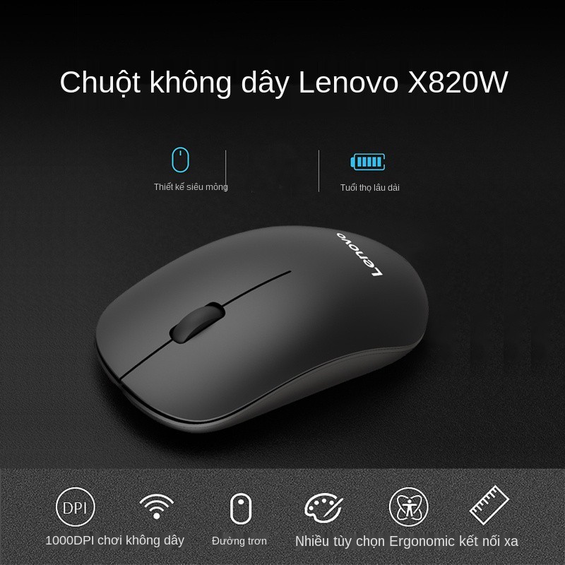 Chuột không dây Lenovo X820W usb có Trang chủ Quang điện Máy tính để bàn Apple xách tay Cô gái dễ thương văn phòng chơi