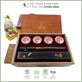 Set trà quà tặng - set trà trầm - quà tặng tuyết shan cổ thụ trà cao cấp