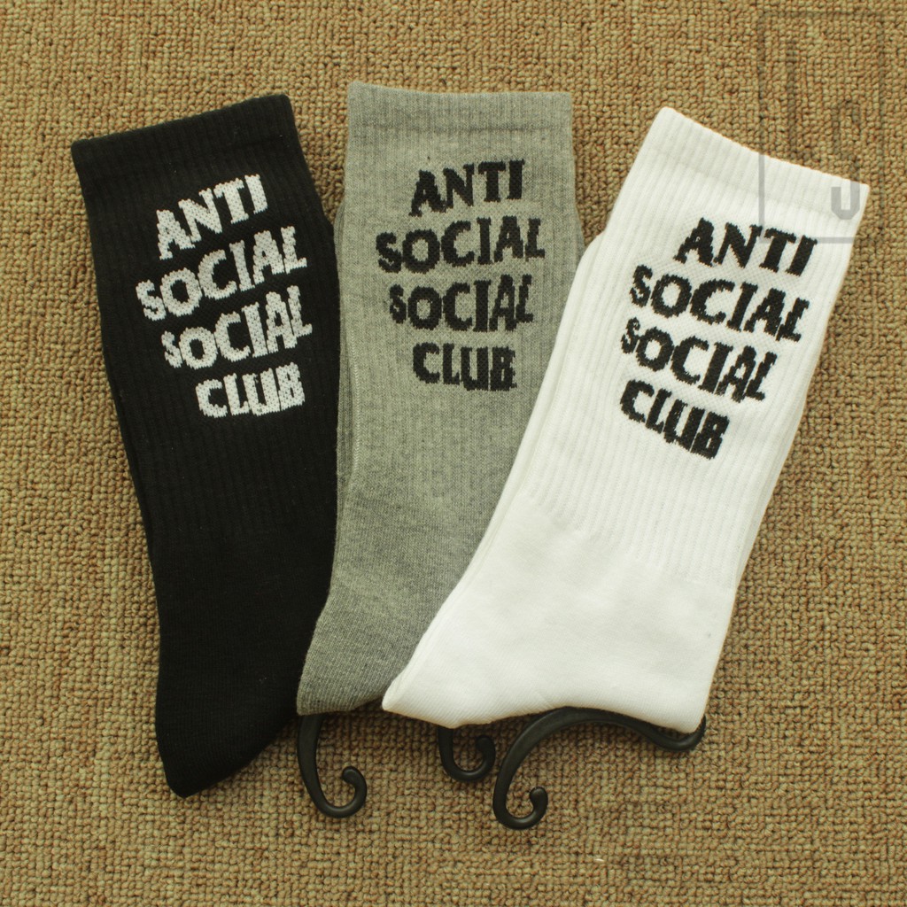 Tất vớ logo anti social club ngang bắp chân