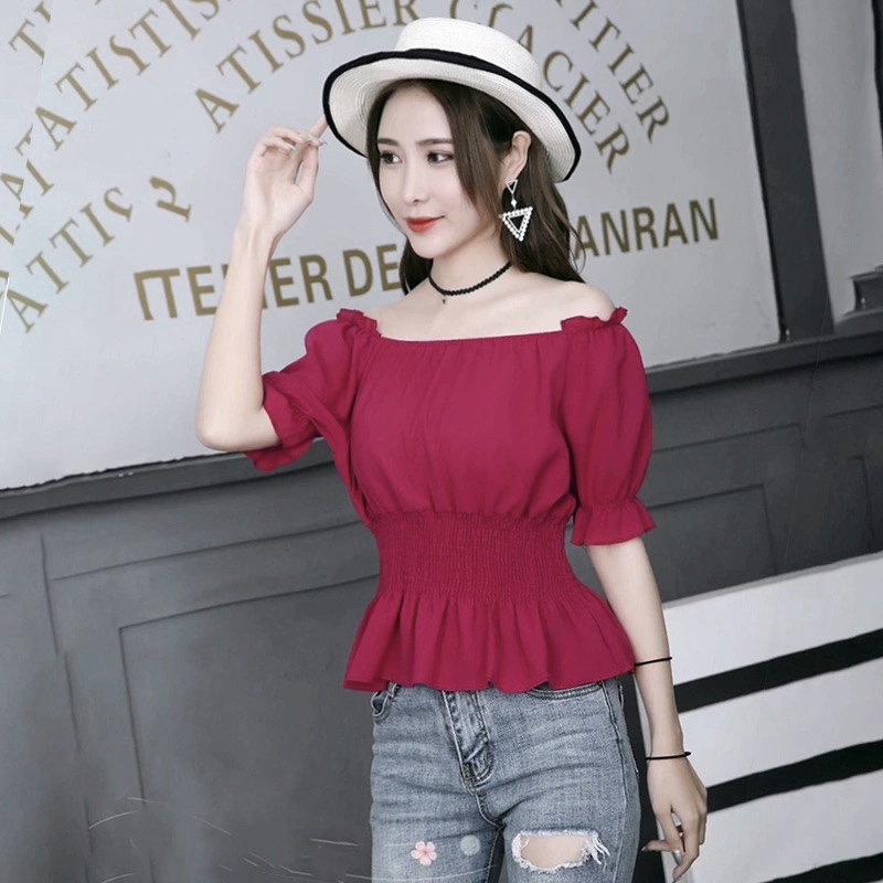 Áo BH tay ngắn phồng phong cách Hàn Quốc cho nữ