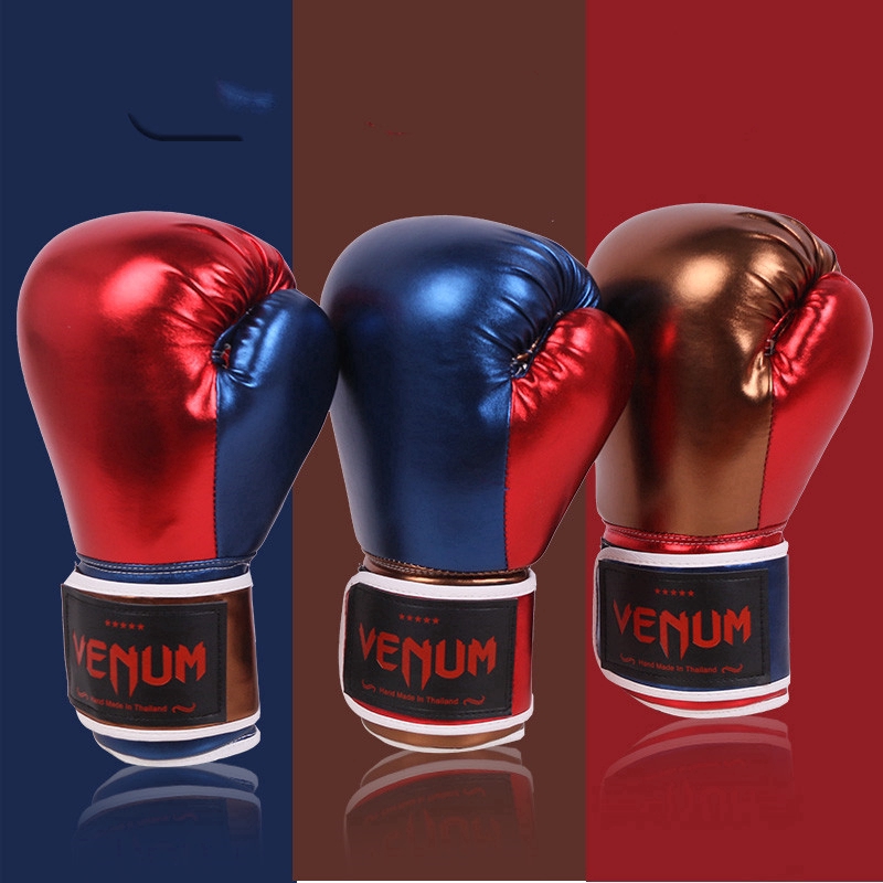 VENUM Găng Tay Boxing / Muay Thái 10oz Bằng Da Mới Nhất 2019