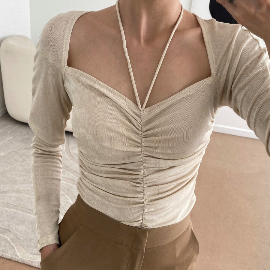 COCO SIN - Áo Liền Quần Bodysuit Thun Ánh Kim Màu Nude | WebRaoVat - webraovat.net.vn