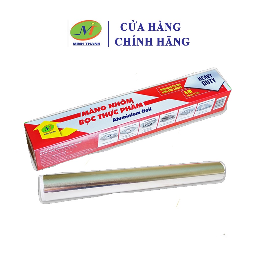 Giấy bạc cuộn giấy bac màng nhôm bọc thực phẩm dùng cho nồi chiên không dầu, lò nướng cao cấp