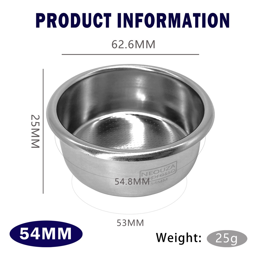 Giỏ Lọc Cà Phê Bằng Thép Không Gỉ 54mm Cho Máy Pha Cà Phê Breville 870 / 875 / 878 / 880
