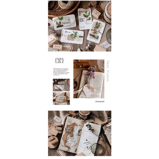 Con dấu gỗ kiểu chữ basic trang trí journal