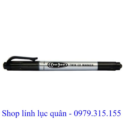 Bút đệm màu vẽ kí hiệu tham mưu 2 đầu 1 mm & 0.4 mm xanh - đỏ - đen