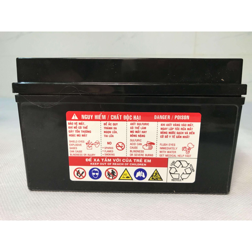 Ắc quy xe Attila, Spacy PTZ7A,  ắc quy Đồng Nai BH 6T chính hãng 12V7A, piago