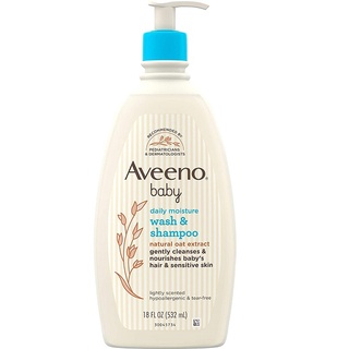 Sữa Tắm Gội Cho Bé Aveeno Baby Wash & Shampoo 532ml