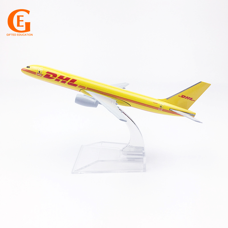 Mô hình máy bay vận chuyển DHL Airlines Boeing 757 B757 bằng kim loại 16CM