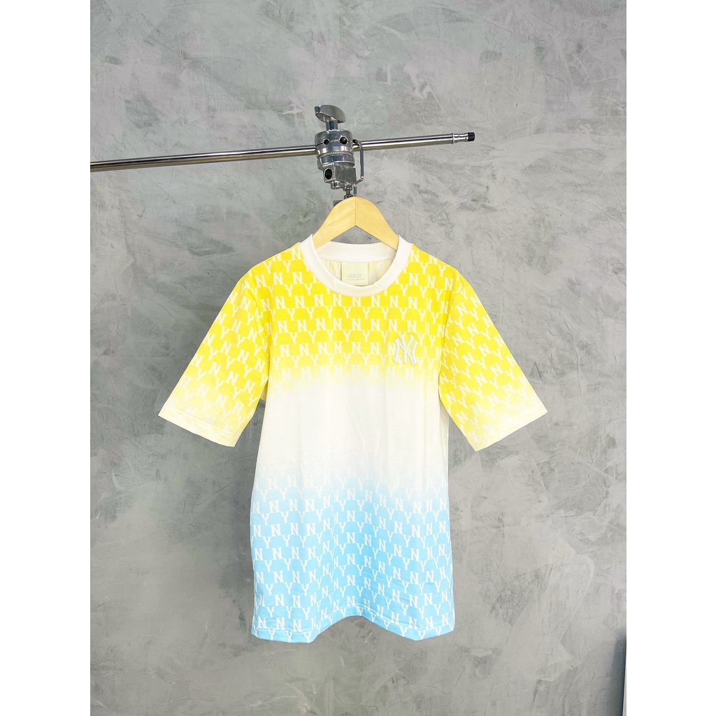 (HÀNG XUẤT XỊN) Áo phối màu vàng trắng xanh lá 1804 M/L/B MONOGRAM TEE Made in Cambodia full tag code