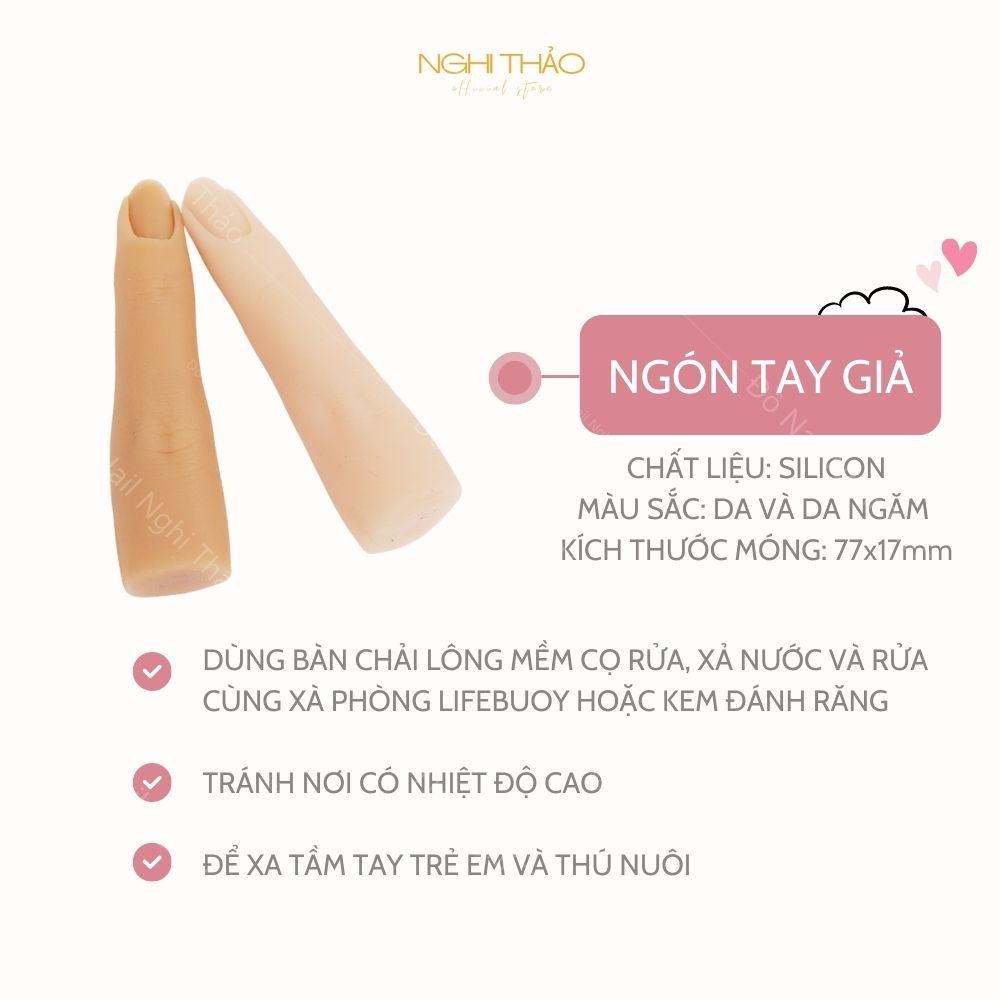 Ngón tay giả học nail silicon NGHI THẢO như thật