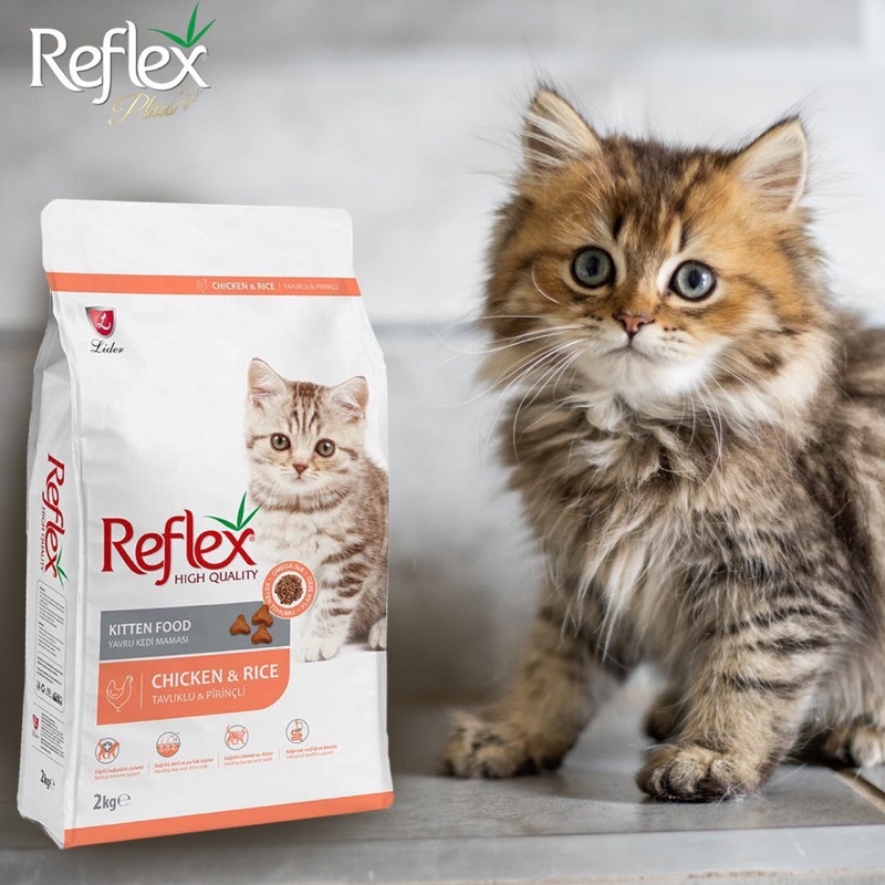 Thức ăn hạt Reflex Kitten 1kg vị Gà và Gạo cho Mèo Con