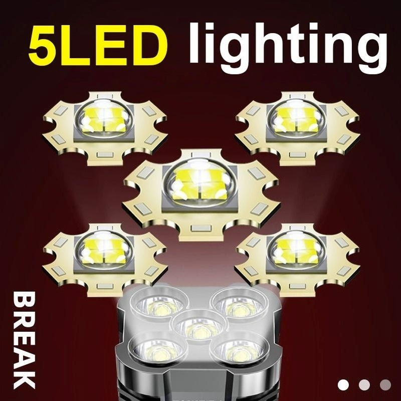 Đèn Pin LED COB Siêu Sáng 3 Trong 1 Có Thể Sạc Lại Tiện Dụng
