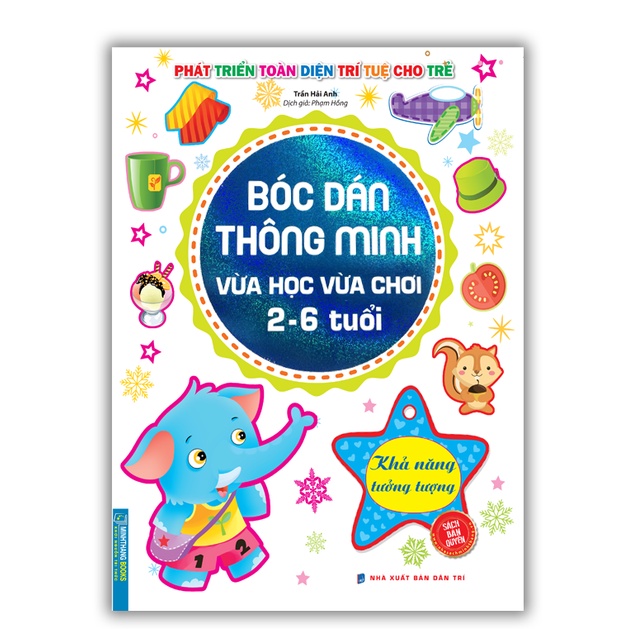Sách - Combo 2c bóc dán thông minh 2-6 tuổi(tư duy+tưởng tượng)