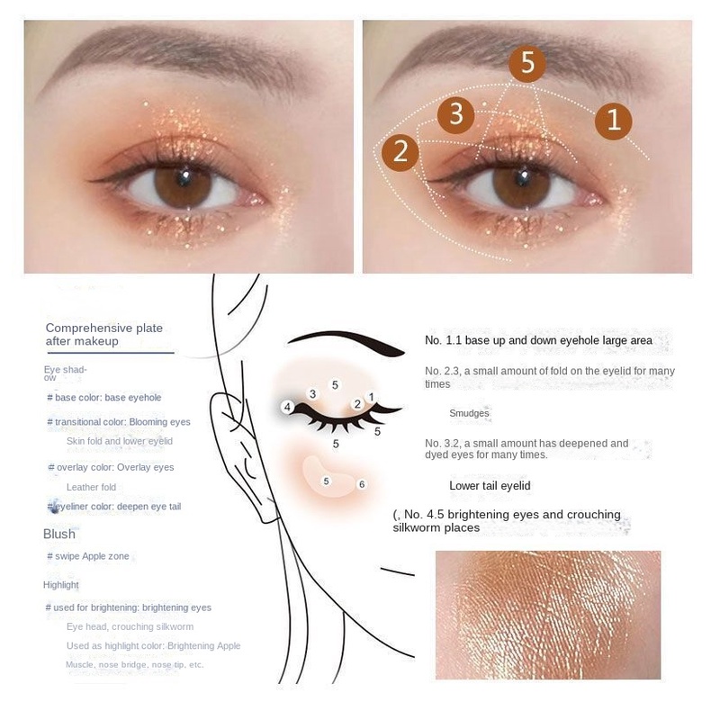 Bảng Phấn Mắt 6 Màu Lì / Má Hồng / Phấn Mắt Tông Đất Sữa Hoạt Hình Dễ Thương Chống Nước Lâu Trôi Cho Người Mới Bắt Đầu