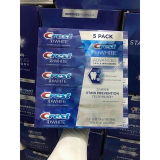 [ date 2023] đánh răng Crest 3D White Mỹ- 158 g,153g, 232g