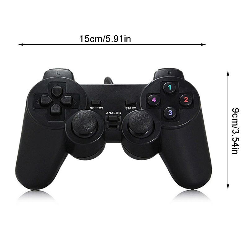 XẢ KHOBộ 2 Tay cầm chơi game cho PC/Laptop cổng USB đen (có gạt Analog và không có độ trễ)