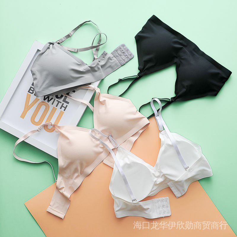 Áo Lót Lụa Lạnh Không Gọng Không Đường May Ôm Dáng Không Đường May Lưng Đẹp Mắt Không Đường May Dáng Ngắn Vừa Vặn Dành Cho Bạn Nữ Mặc Ngoài Áo Lót Thể Thao