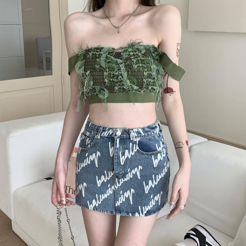 HUANG YOYO Quần Jeans Dài Lưng Cao Thời Trang Hàn Quốc Cho Nữ/quần váy/chân váy chu a
