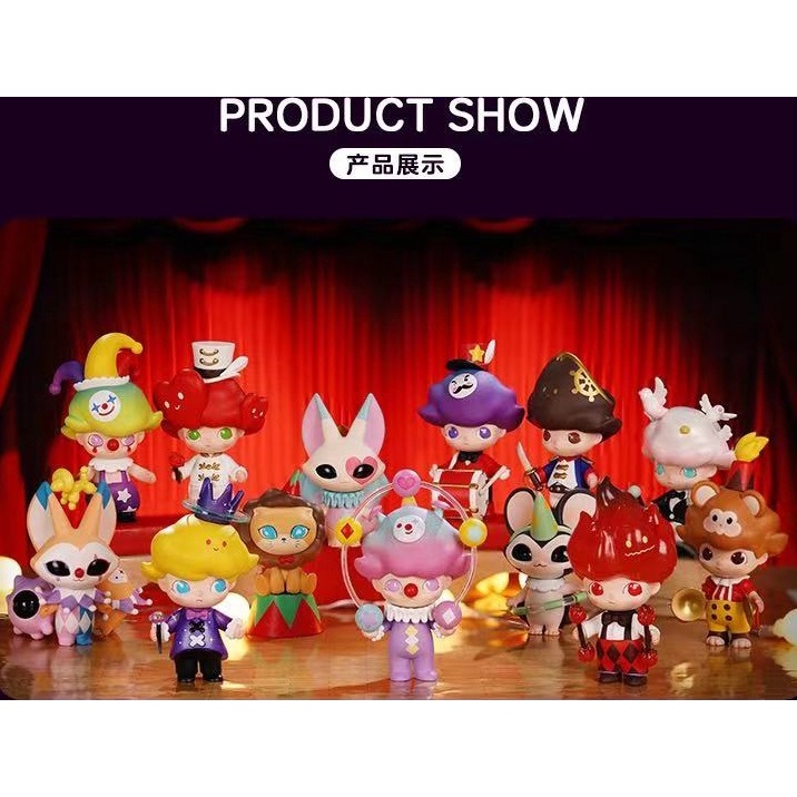 ★Hgtoys★Mô Hình Búp Bê Popmart DIMOO Circus Series Mystery Dùng Trang Trí