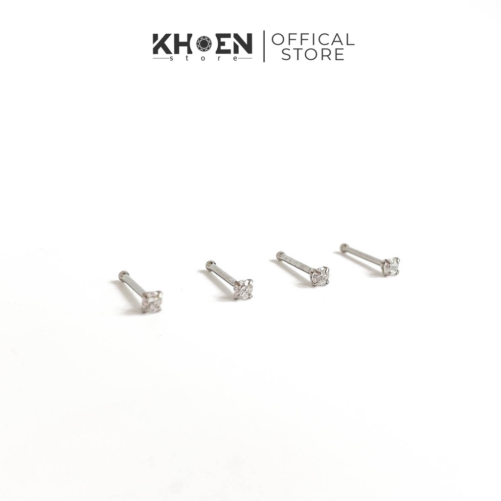 (1 Chiếc) Khuyên Mũi Đá thân thẳng - Khoen Store