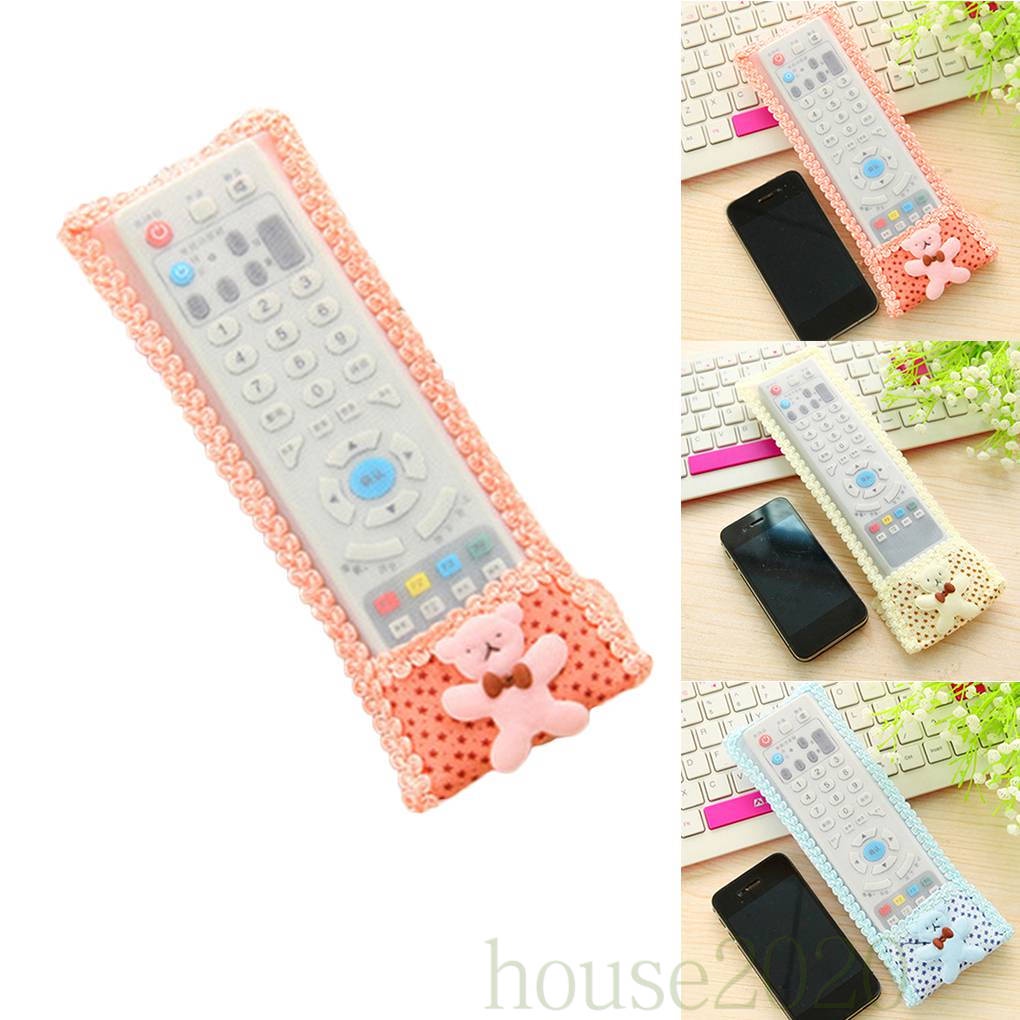 [HOUSE2020] Vỏ bọc điều khiển từ xa bằng vải ren thiết kế hình gấu nhỏ size S/M/L
