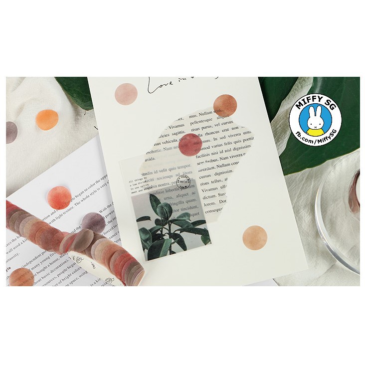 Washi sticker tape DOT COLOR - HƯƠNG VỊ NGỌT NGÀO