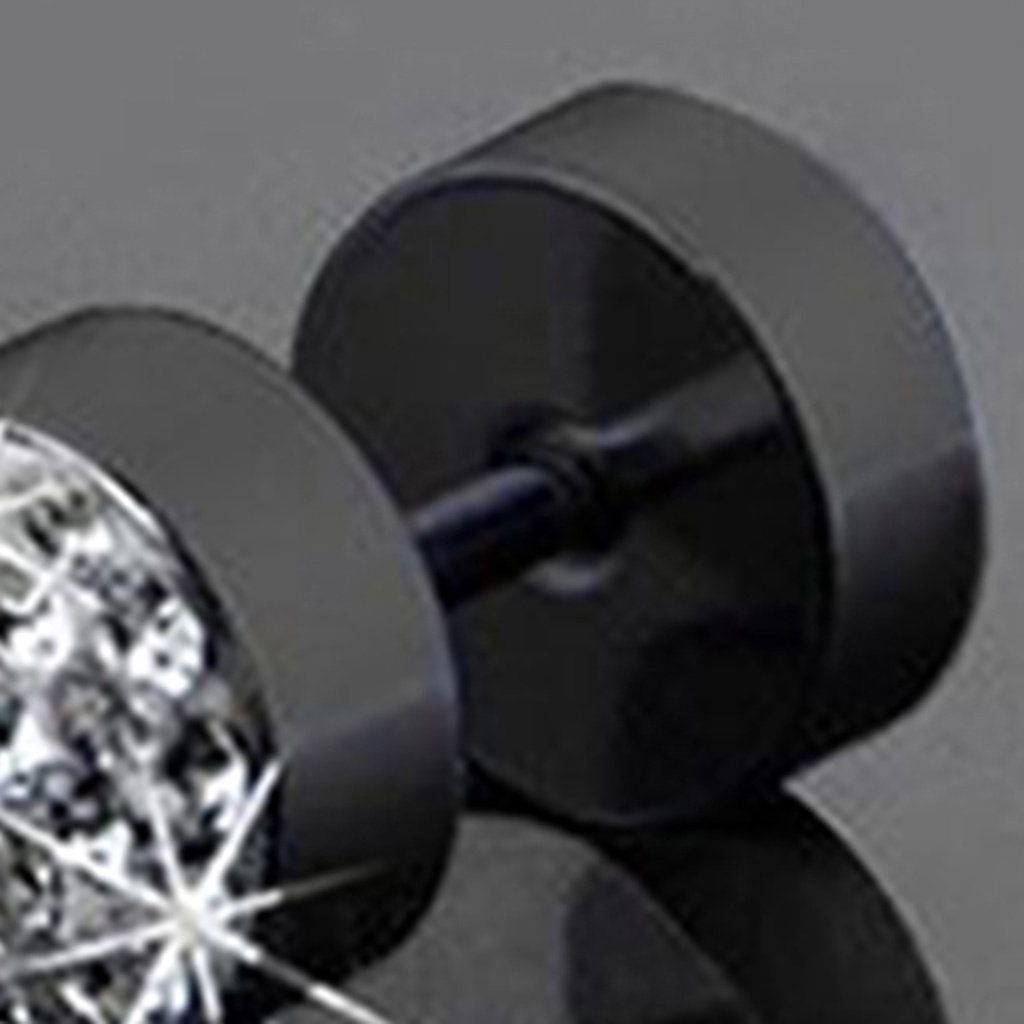 Khuyên tai bằng thép không gỉ đính đá chống ăn mòn thời trang dự tiệc cho nam