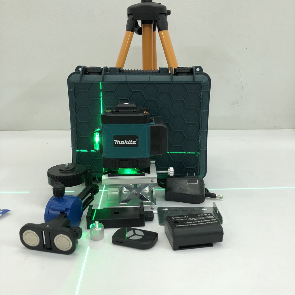 Máy Bắn Cốt Máy Cân Bằng Laze Cân Bằng Mực Nước Makita 12 Tia Xanh - Hàng Chính Hãng Cao Cấp Kèm Phụ Kiện.