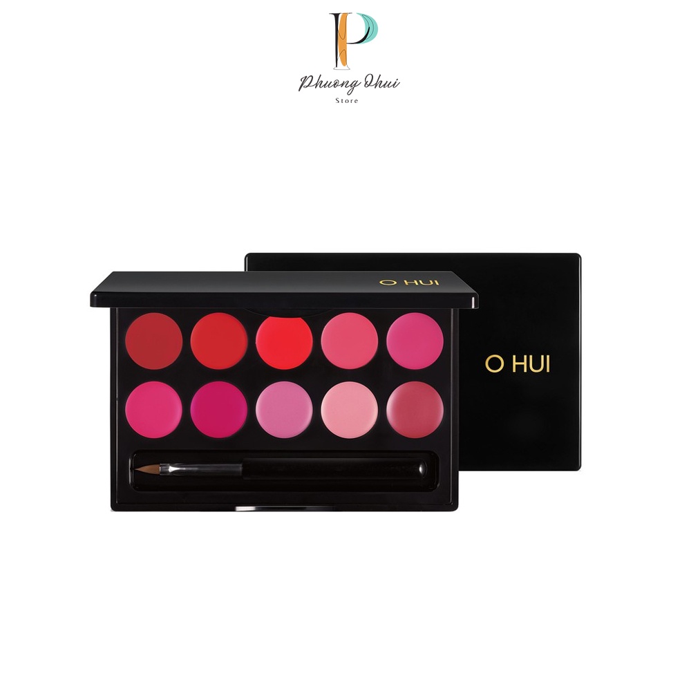 Bảng Son 10 Màu Ohui Rouge Real Palette 10g Tươi Tắn, Trẻ Trung, Thời Trang