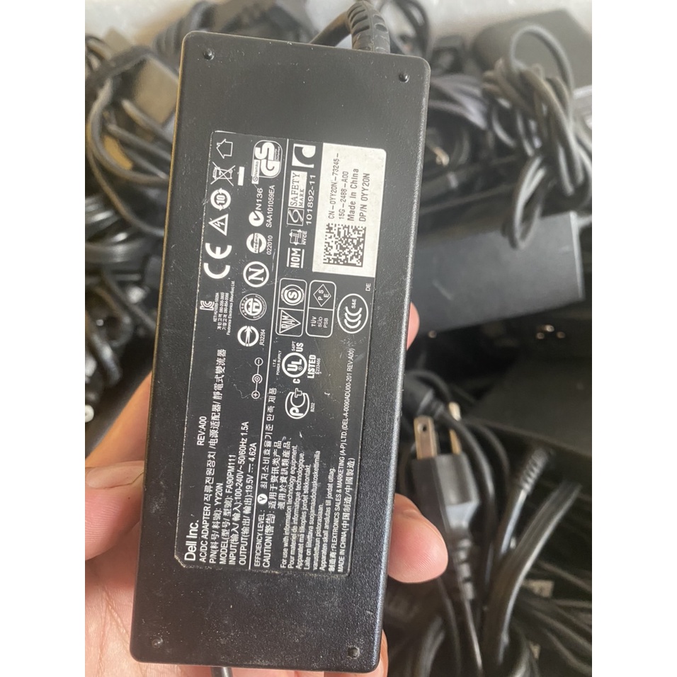 Sạc Laptop Dell chân kim lớn Zin 19.5v 65w,90w,130w,180w tháo máy sách tay từ Nhật Mĩ
