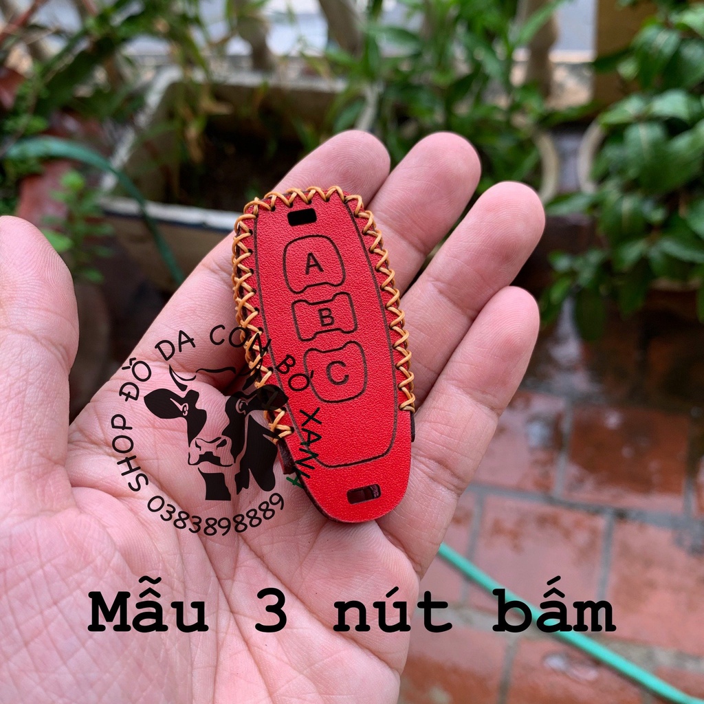 Bao da chìa khoá hyperion mẫu bé handmade da thật