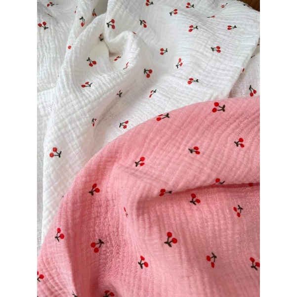 vải xô muslin cherry