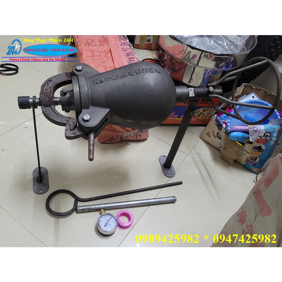 Đầu làm bánh cốm nung lửa quay tay 3kg