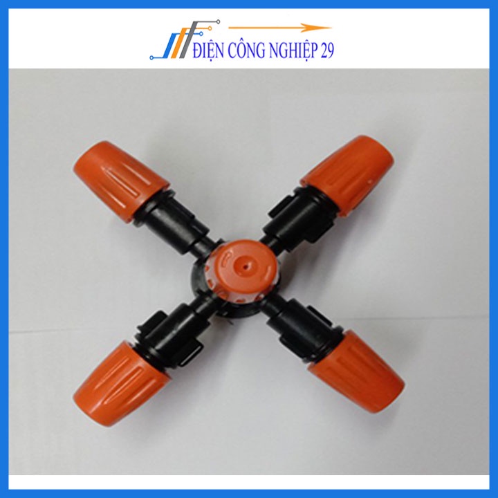 Béc phun sương 5 cửa có van áp chống nhỏ giọt dùng ống phun sương 8mm