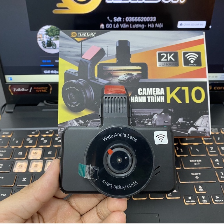 Camera hành trình ô tô K10 Xetabon ,cam hành trình 2K có wifi kết nối điện thoại ,GPS.1 đổi 1 trong 12 tháng