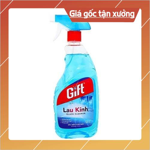 [ICLN9 giảm 5K cho đơn hàng 50k]  Nước lau kính Gift Sắc biển tươi mát 580ml
