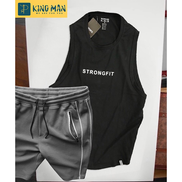 Combo set đồ nam [GYM] chất liệu COTTON LẠNH siêu mát -Kingman