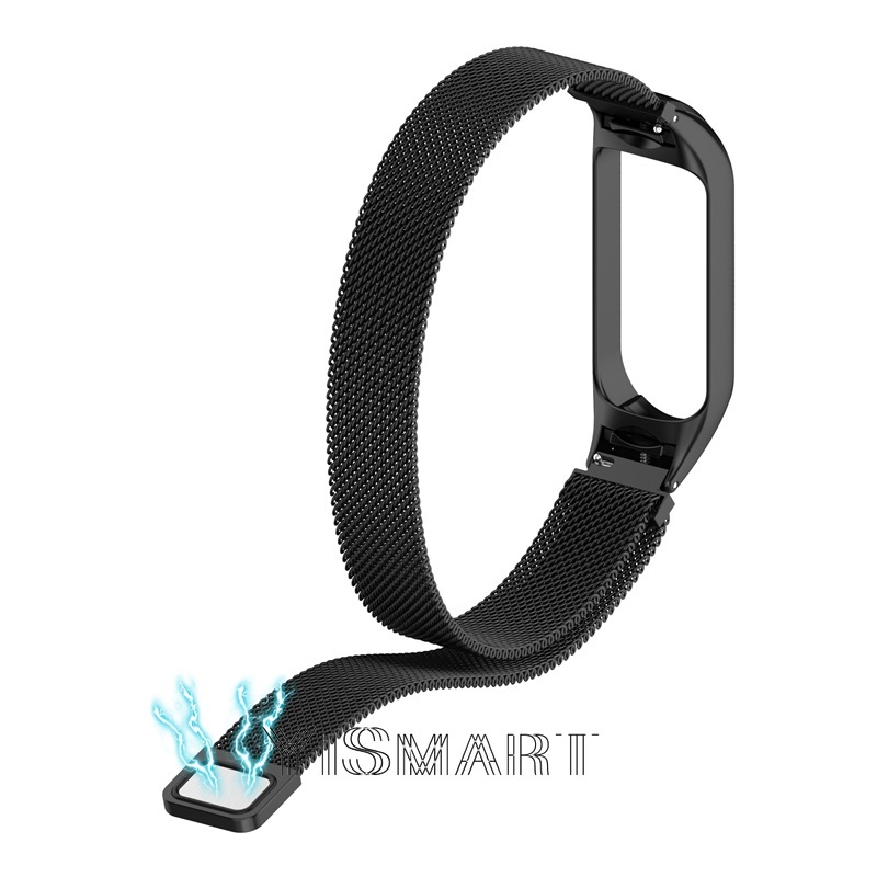 Dây đeo thép không gỉ milanese cho đồng hồ thông minh Xiaomi Mi Band 5 6 Miband 5 6