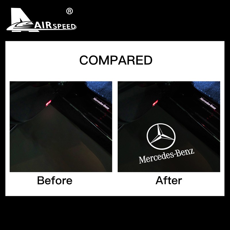 Đèn chiếu sáng cửa xe có logo cho Mercedes-Benz C E Class W211 W204 W205 W176 GLC CLA C200L / C260L E300L Đ