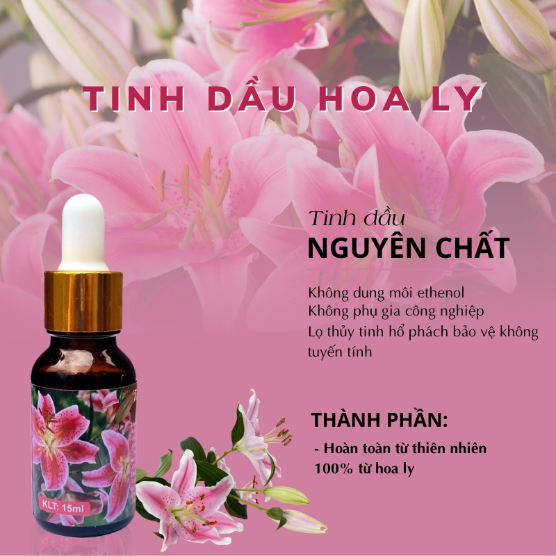 Tinh dầu Hoa Ly essential oil giúp khử mùi, thơm phòng - 10ml