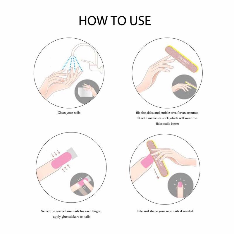 [Hàng mới về] Bộ 24 móng giả nhiều màu tùy chọn trang điểm làm đẹp móng