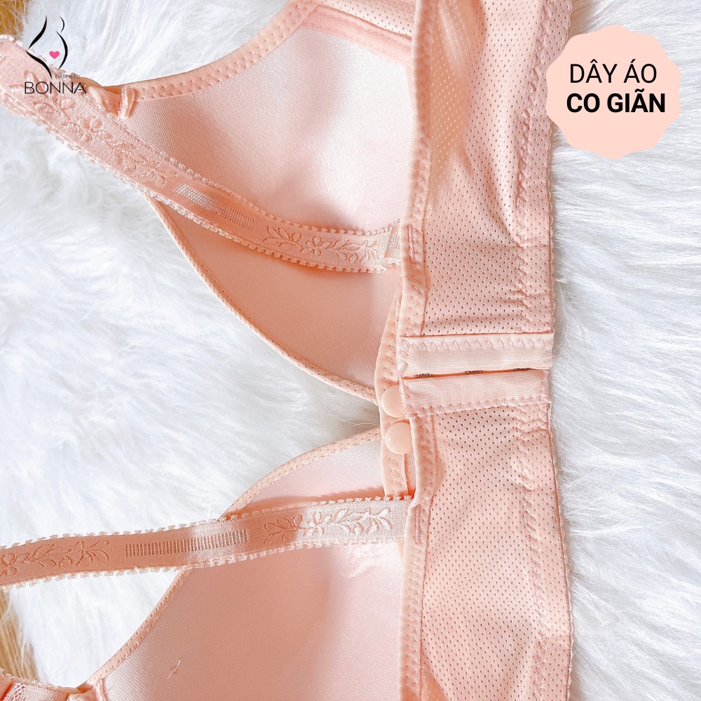 Áo Lót Bầu Cho Con Bú Chất Liệu Cotton Mềm Nhẹ Không Gọng, Form Nâng Ngực Cho Mẹ Bầu,Mở