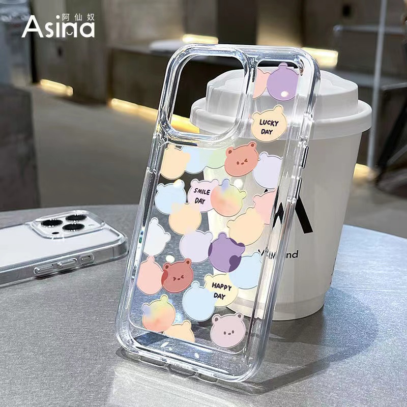 Ốp Điện Thoại Trong Suốt In Hình Gấu Hoạt Hình Cho iphone 11 13 7 8 Plus 12 13Pro Max X XS Max 7 8 SE 2020
